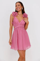 Rainbow Sunsets Mini Dress Pink