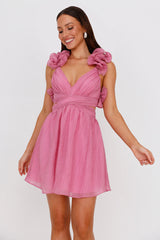 Rainbow Sunsets Mini Dress Pink